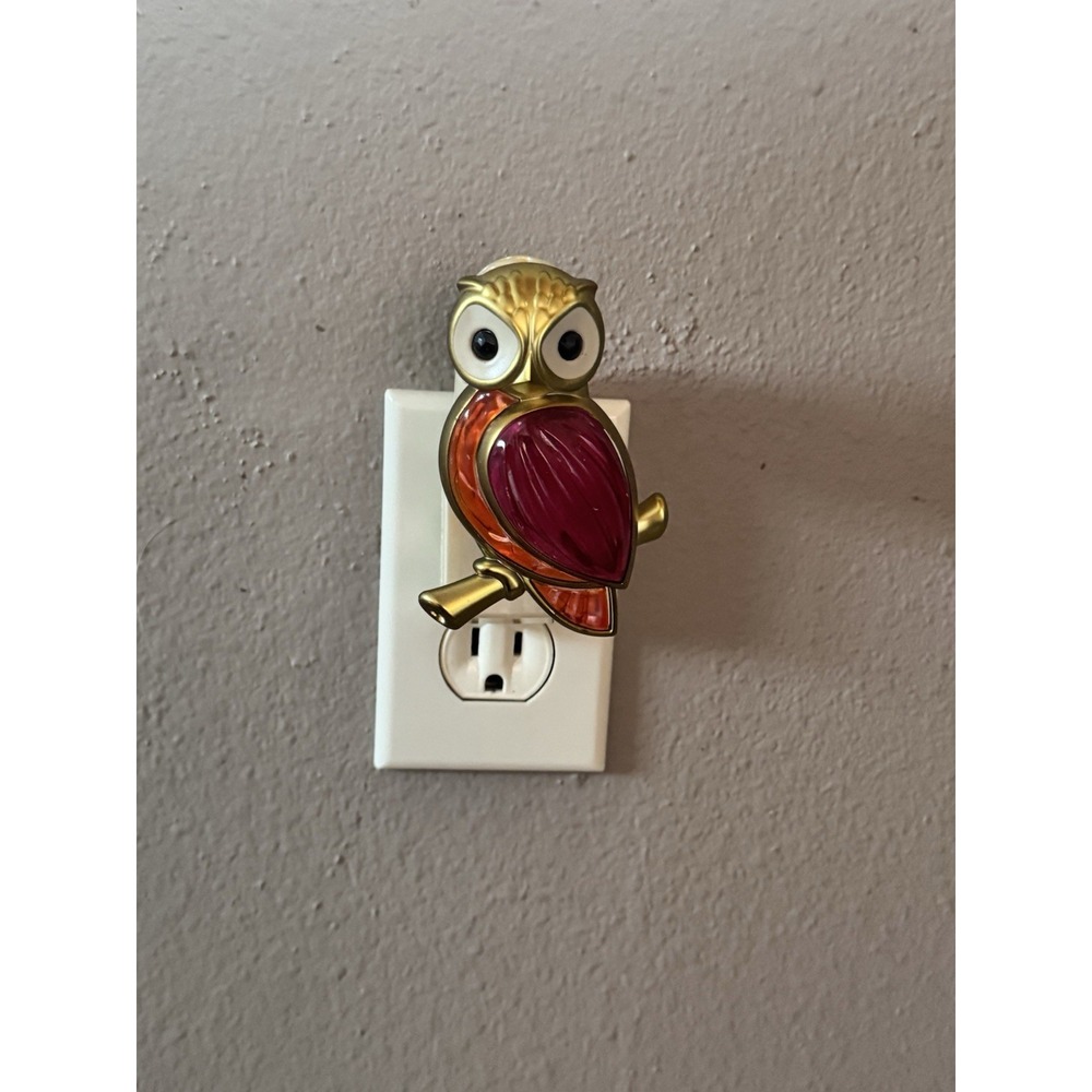 Bath and Body Works Owl & Maple Leaf Wallflower Diffuser Plug-In Jewel Colorful - Picture 8 of 8